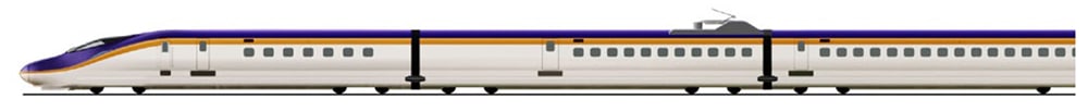 An exterior image of the E8 Series Shinkansen