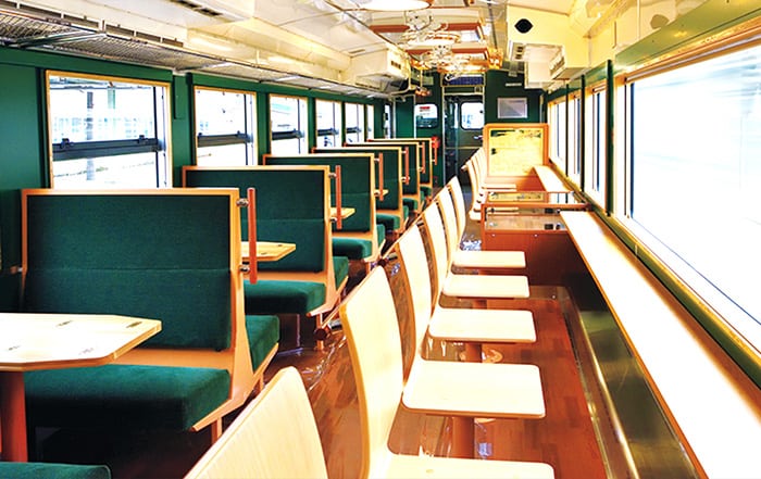 The train interior
