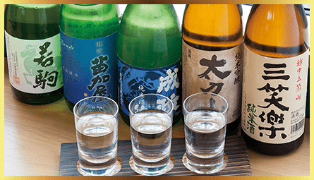 A sake tasting set