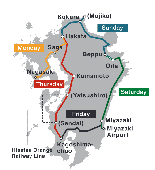 The travel route of the 36 plus 3