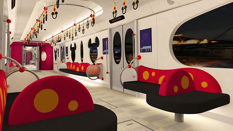 The train interior
