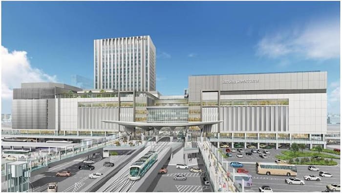 Hiroshima Station's planned redevelopment