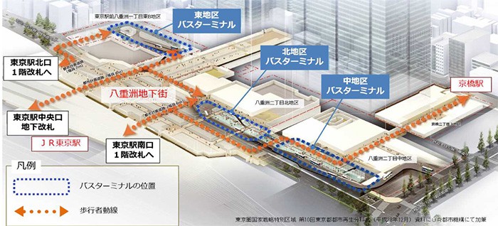 The three sections to be developed are left to right: the Eastern, Northern and Middle Sections