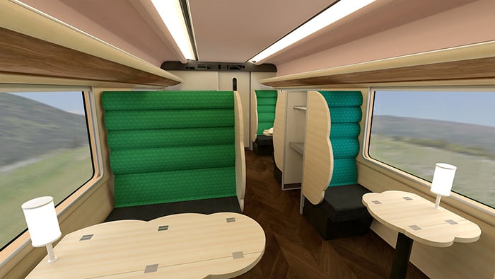 Limited Express Yakumo seating with tables