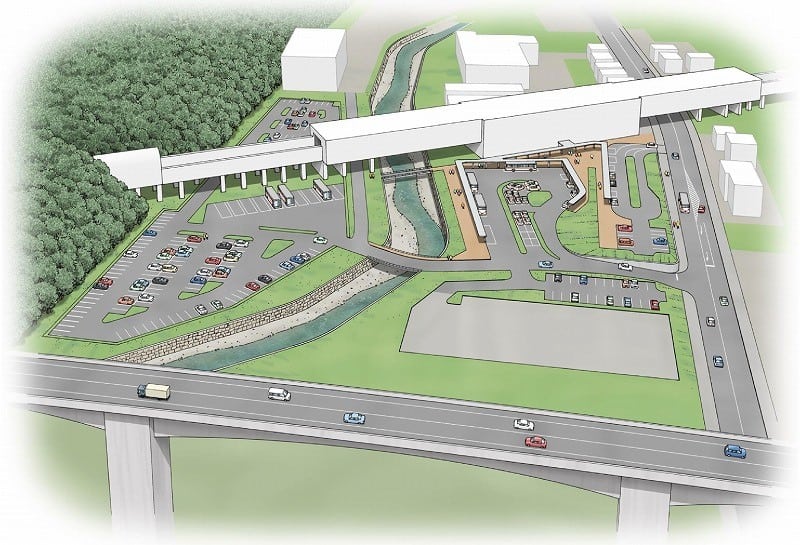 An early design image of Shin-Otaru Shinkansen Station