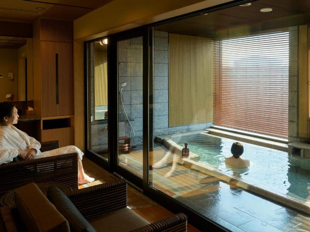 Relax in natural hot spring waters at Hotel ReLabo Aomori Station