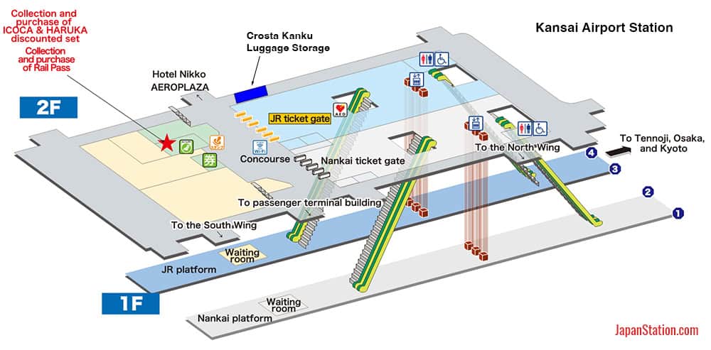 Crosta Kanku's luggage storage location at Kansai Airport Station
