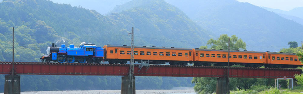 Thomas the Tank Engine running on Oigawa Railway