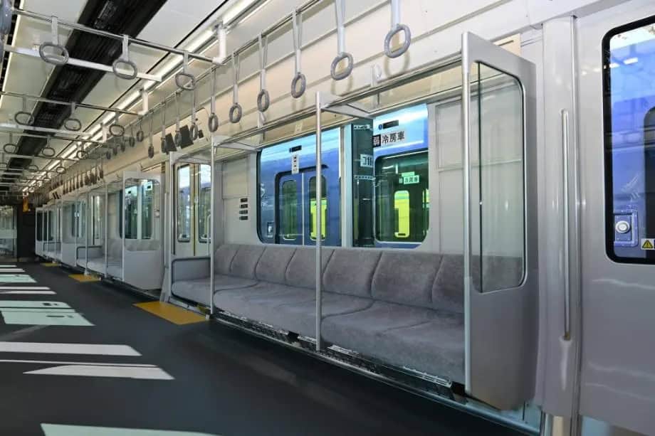 The Sotetsu #13000 series train interior