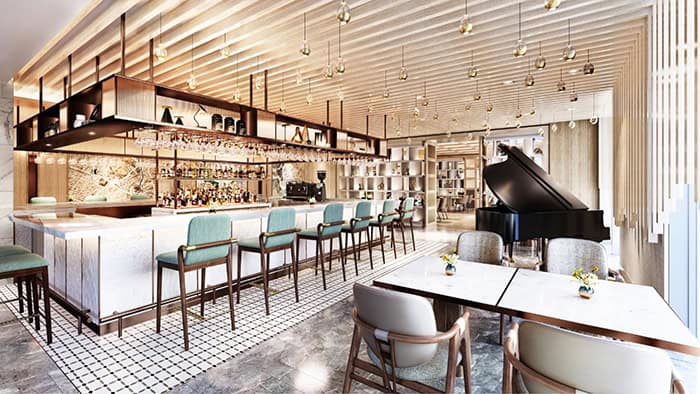 The cafe and bar Courtyard by Marriott Kyoto Station
