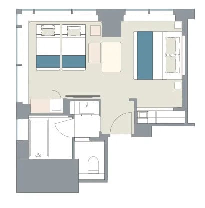 The Premium Corner King floor plan