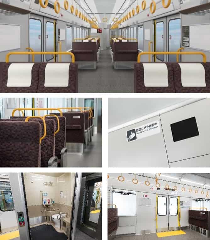 The new train's interior