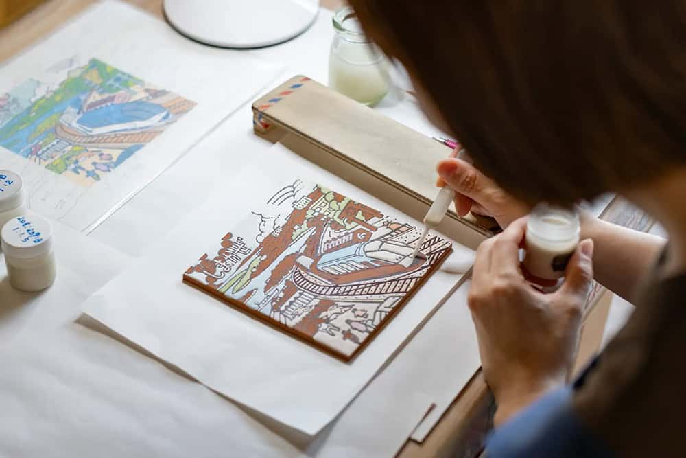 An artist at work