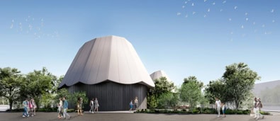 A design image of the Tokyu Group Pavilion